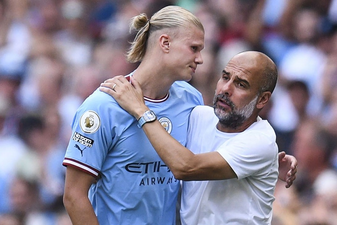 ارلینگ هالند و پپ گواردیولا - فیتنس ارلینگ هالند و پپ گواردیولا