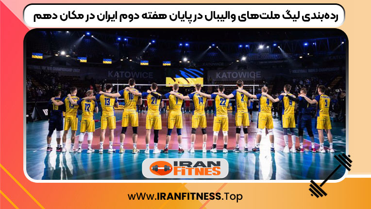 رده‌بندی لیگ ملت‌های والیبال در پایان هفته دوم ایران در مکان دهم